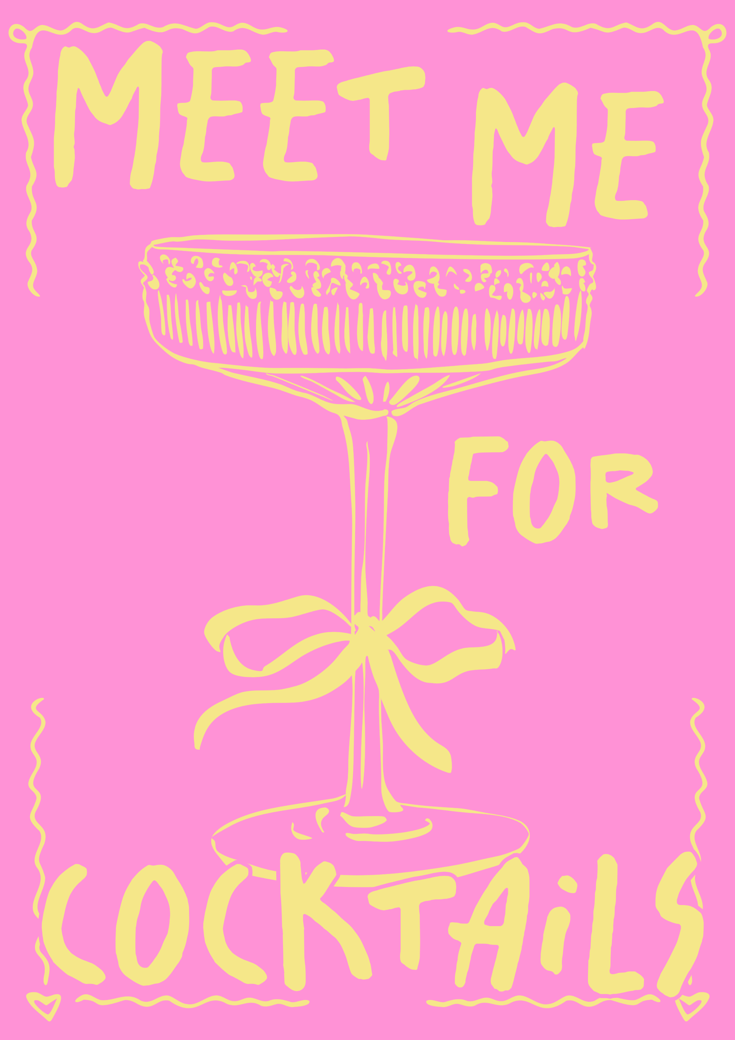 Meet me for cocktails print
