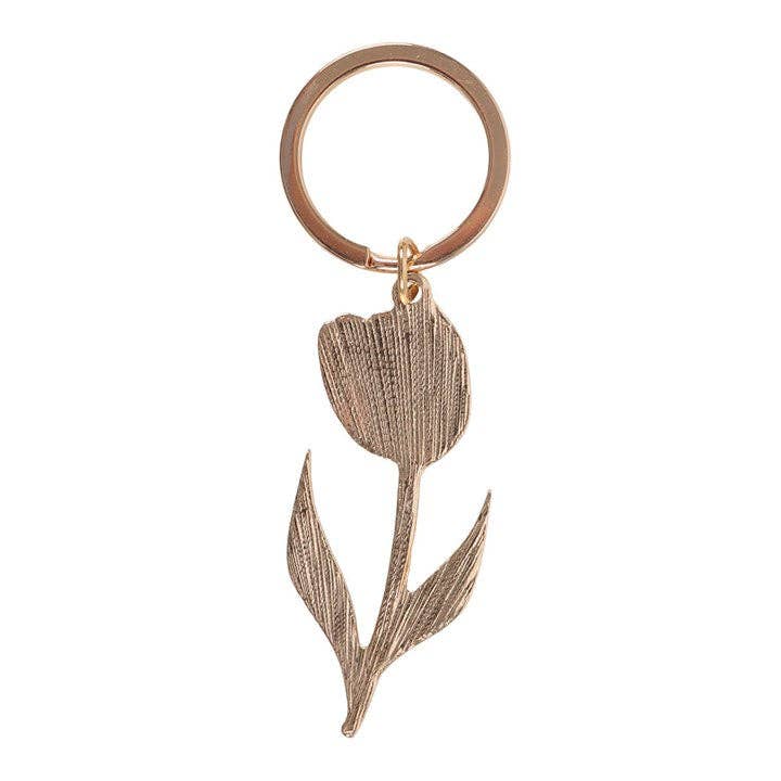 Pink Spring Tulip Keyring