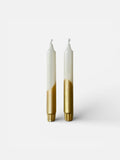 Gold & Cream Hand Dipped Dinner Candles